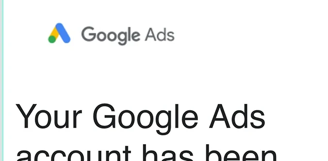 Google Ads email confirming an account reactivated after billing and policy compliance verification